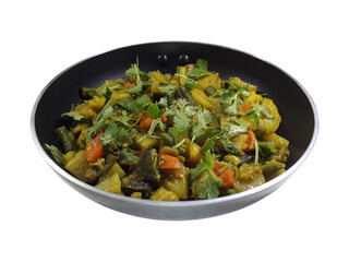 Close up view of fried mix vegetable dish