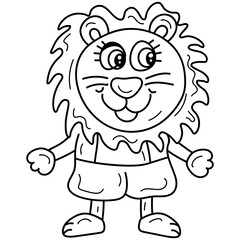 Lion Cartoon Character