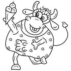 Cow Cartoon Character