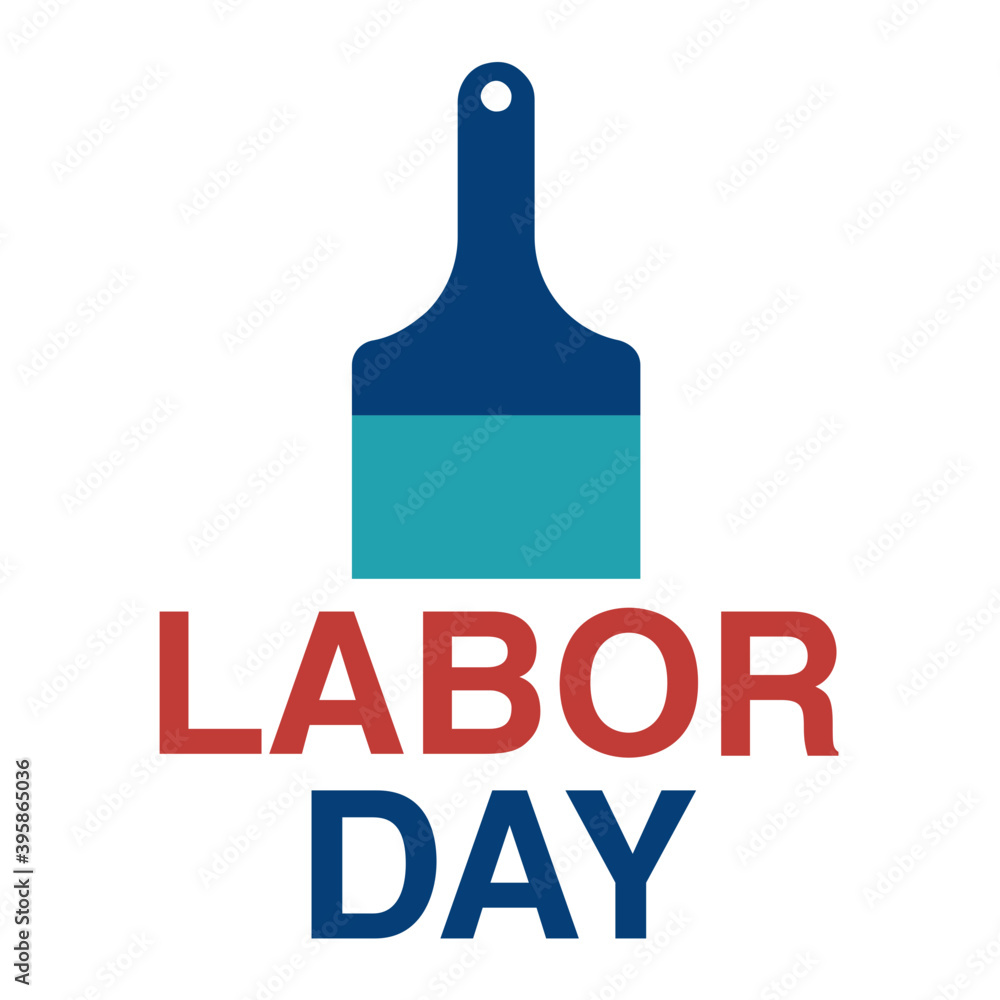 Poster labor day stamp