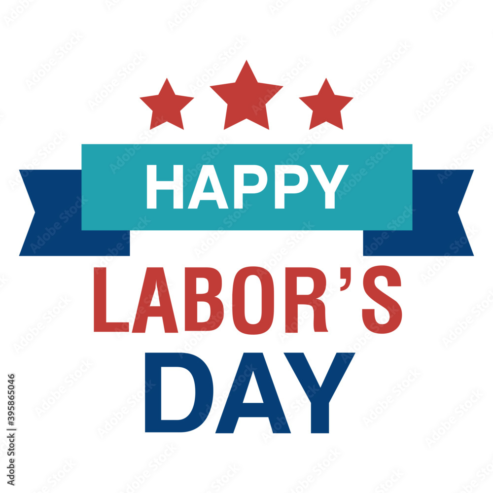 Poster labor day sticker