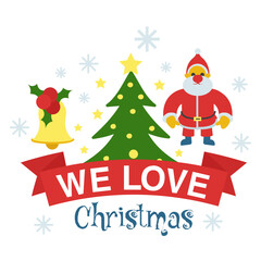 Naklejka premium Happy Christmas Vector 