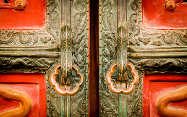 door knocker at forbidden city