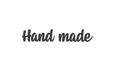 Hand made text. Calligraphic handwritten lettering text. Vector.