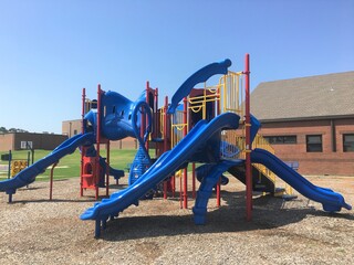 Playground without people in a school because of covid-19 © Sarah Nguyen