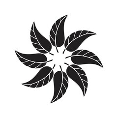 logo leaf icon vector