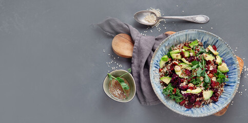 Quinoa salad with grapefruit