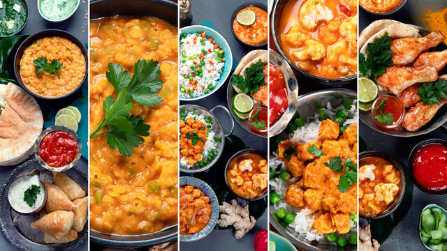 Traditional Indian cuisine.