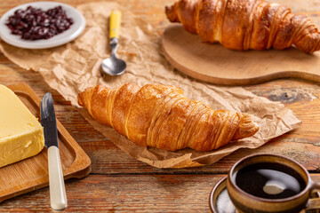 Breakfast with croissant