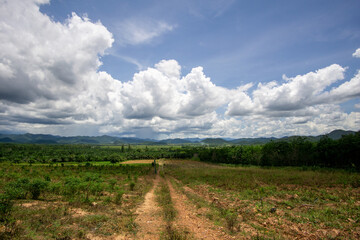 Fototapeta na wymiar Rural routes in remote areas