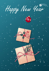 Christmas and New Year card.