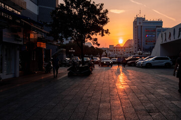 sunset in china