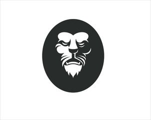 Obraz premium illustration of a lion head. vector art