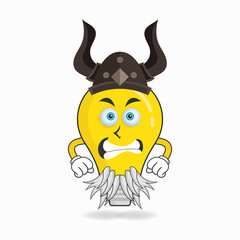 The Bulb mascot character becomes a fighter. vector illustration