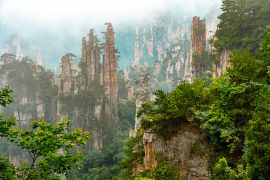 the magnificent landscape of Zhang Jia Jie