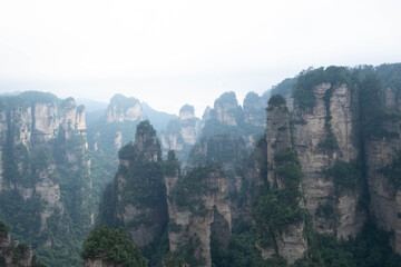 Naklejka premium the magnificent landscape of Zhang Jia Jie