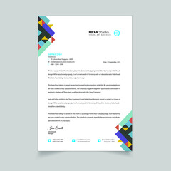 Creative professional a4 size business letterhead design