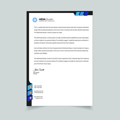 Modern professional creative formal colorful concept letterhead  design