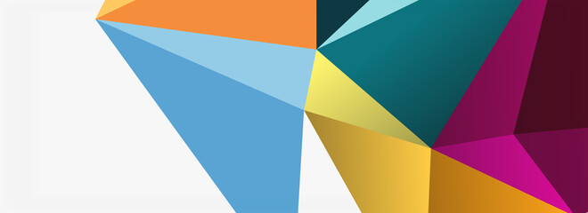 3d mosaic abstract backgrounds, low poly shape geometric design