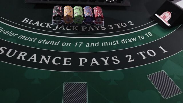 Casino Black Jack table