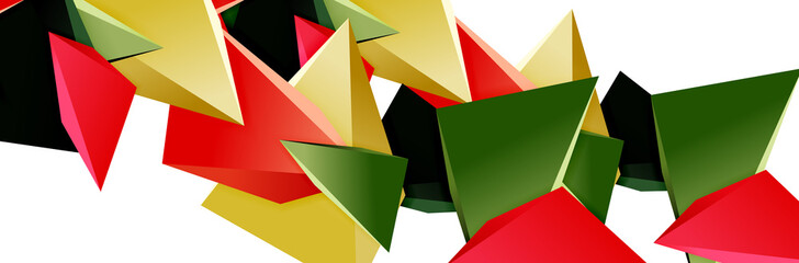Triangle mosaic abstract background, 3d triangular low poly shapes. Geometric vector illustration for covers, banners, flyers and posters and other