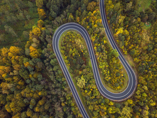 Winding road in Poland