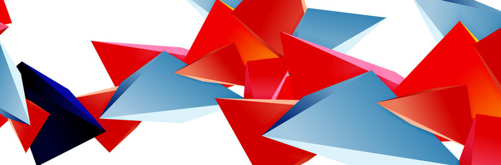 Triangle mosaic abstract background, 3d triangular low poly shapes. Geometric vector illustration for covers, banners, flyers and posters and other