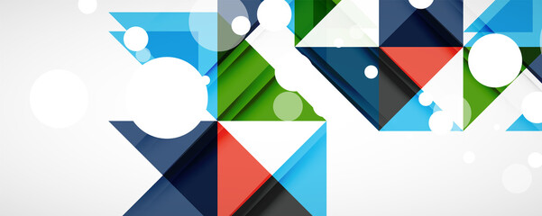 Set of vector triangle geometric backgrounds. Vector illustration for covers, banners, flyers and posters and other designs