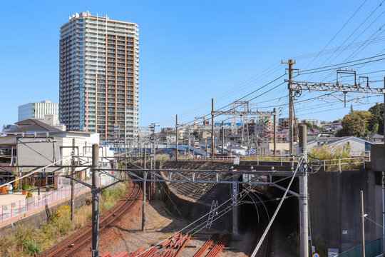 二俣川の街並み（神奈川県横浜市旭区）