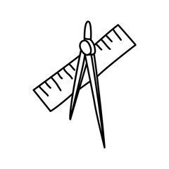 Geometry Icon. Doodle Hand Drawn or Outline Icon Style