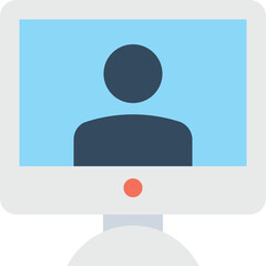 
Video Call Flat Vector Icon
