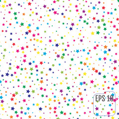 Seamless Pattern with Colorful Stars.