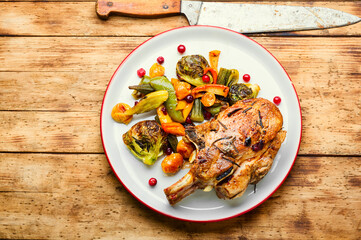 Roasted rack of pork