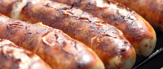 delicious sausage on the grill