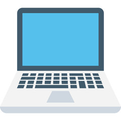 
Laptop Flat Vector Icon
