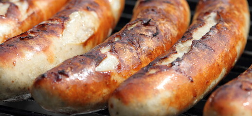 delicious sausage on the grill