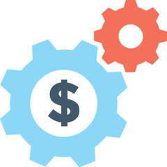 
Cogs Flat vector Icon
