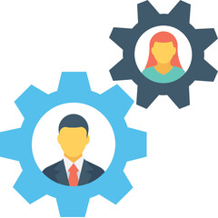 
Cogs Flat vector Icon
