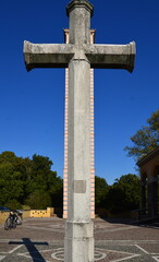 Kruzifix an der Heilandskirche am Fluss Havel, Sacrow, Potsdam, Brandeburg