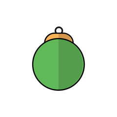 Obraz premium Christmas Ball Icon Vector Flat Background