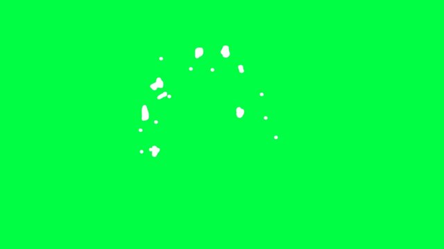 Smoke boom set and white floating smoke behind green background.