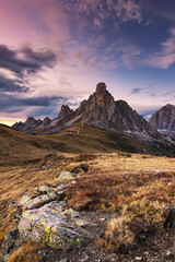 Landscape of beautiful autumn picturesque mountains