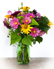 Summer flowers in a vase.
