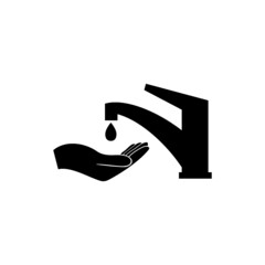 Washing hands with soap icon isolated on white background