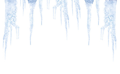 icicles isolated on a white background