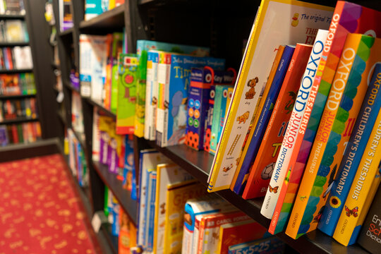 11/06/2019 Winchester, Hampshire, UK Children's Books For Sale On Shelves In A Book Store Or Book Shop