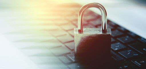 Internet and computer security concept.