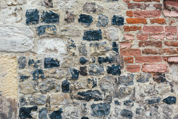 rough brick wall with cement background