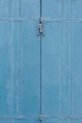 Naklejka na ściany i meble blue wooden panels with old paint background texture