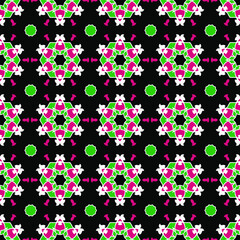 Classic Pattern Ornament, Decorative Seamless Floral Geometric Pattern for Design Wallpaper, Fashion Print, Trendy Decor, Home Textile, Retro Decor Vector Illustration.	